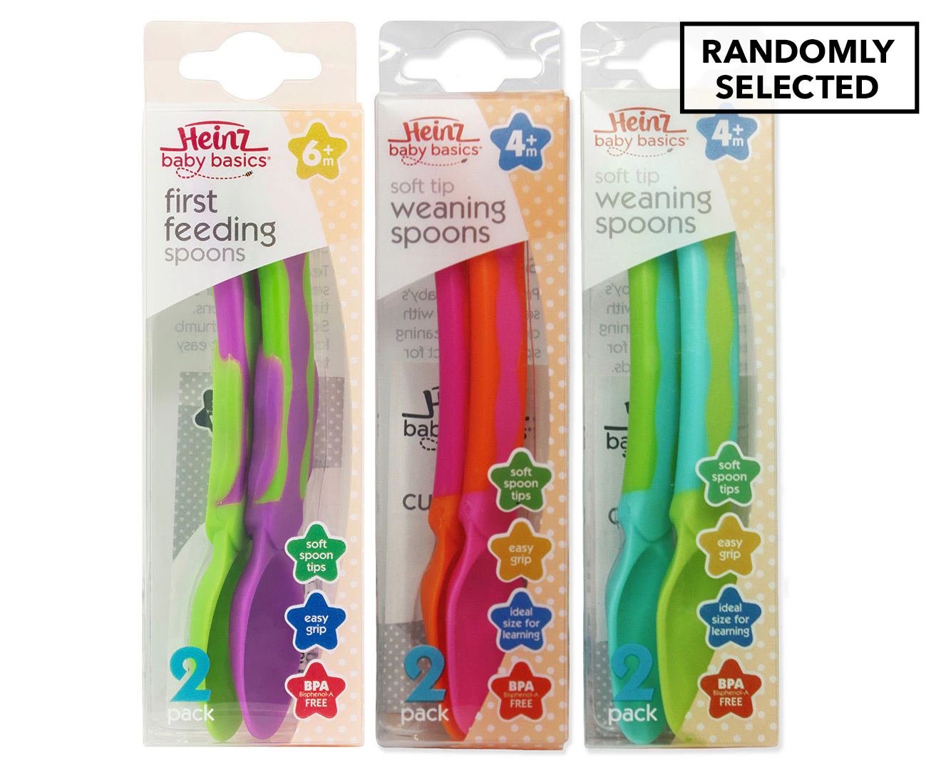 Heinz Baby Basics First Feeding Spoons 2-Pack - Randomly Selected