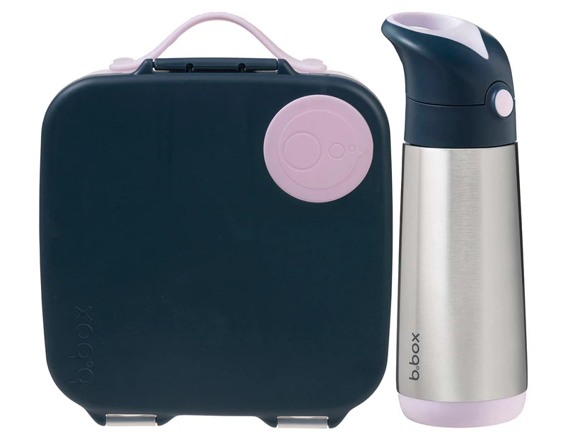 b.box Kids' Lunchbox & Insulated Drink Bottle - Indigo Rose