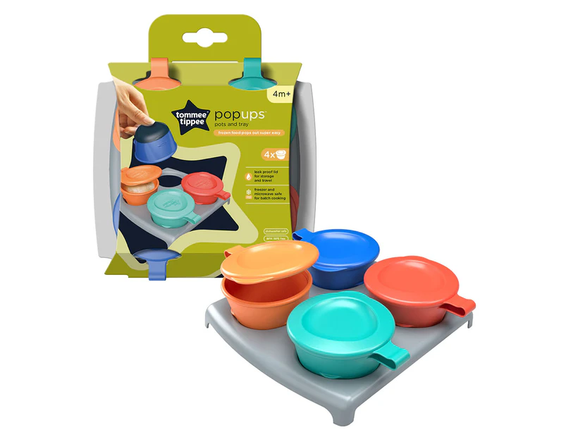 Tommee Tippee 60mL Popups Pots & Tray Set
