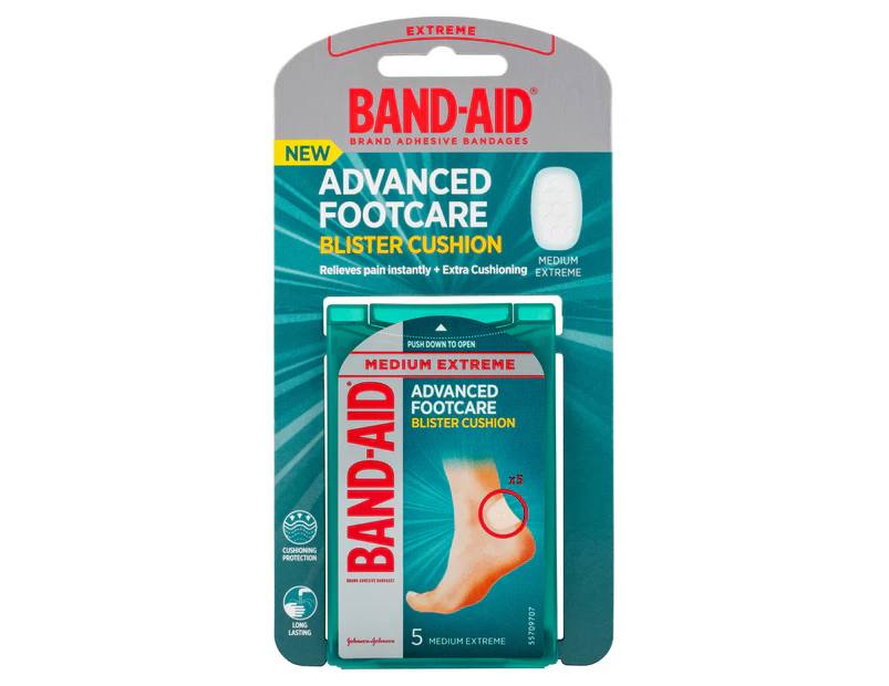 Band-Aid Advanced Footcare Blister Cushion Medium Extreme 5 Pack