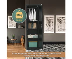 Single-Door Metal Tall Cabinet Shelf Storage for Home Office Gym