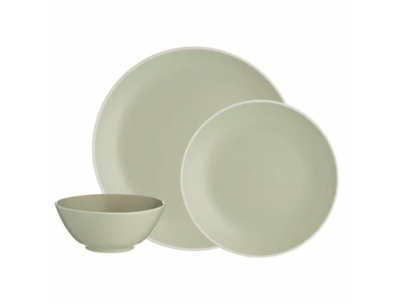 Mason Cash Classic Collection Stoneware 12 Piece Dinner Set Size 28X28.5X21cm in Green