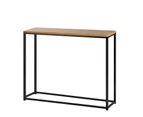 Oikiture Console Table Wooden Tabletop Hallway Desk Entry Display Black&Wood