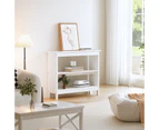 Oikiture 3-Tier Console Table Open Shelf Wood Sofa Table Hall Side Entry White