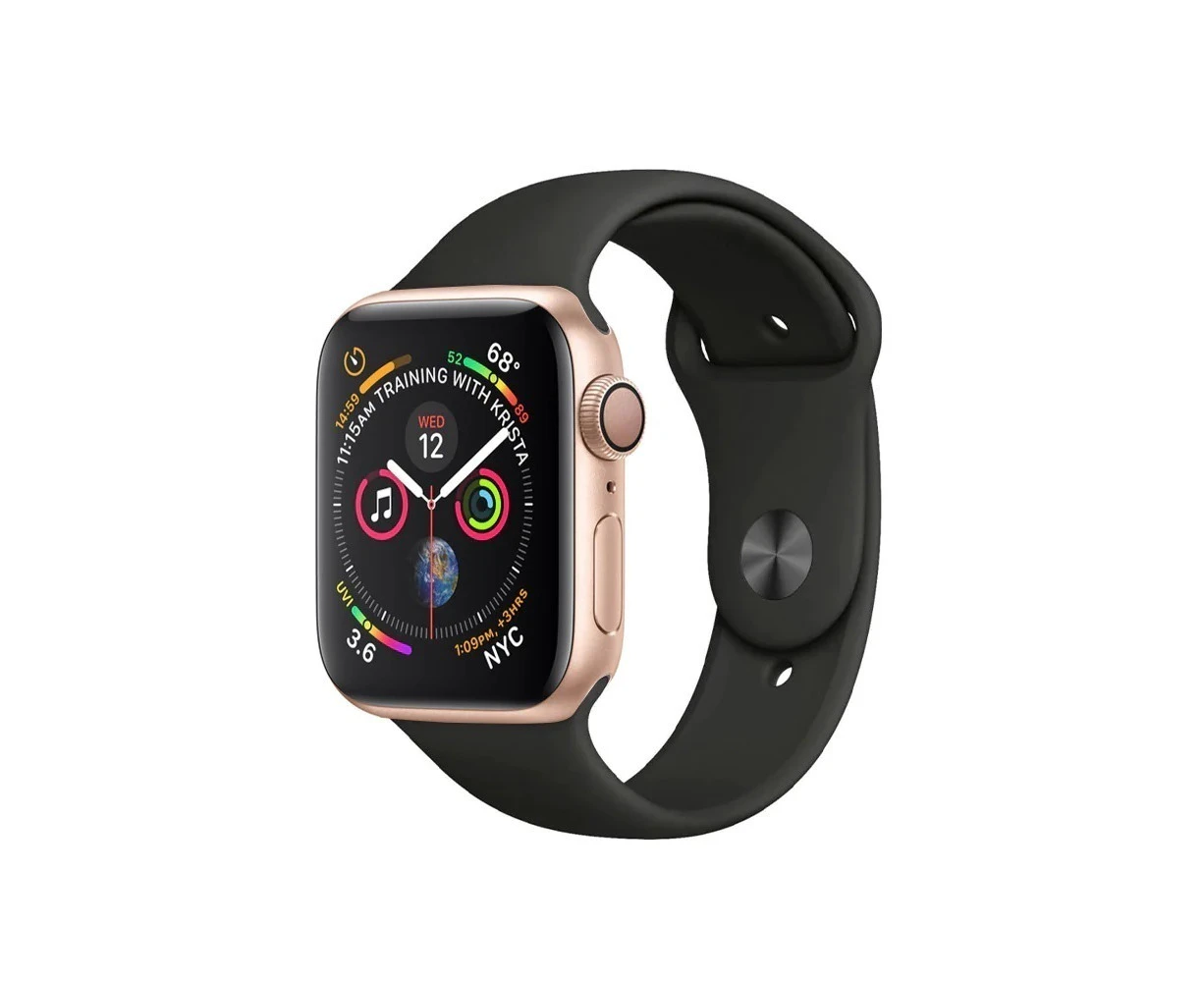 Apple Watch Series 4 (Cellular) 40mm Gold Aluminium Case Black Band - Refurbished Grade B