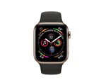 Apple Watch Series 4 (Cellular) 44mm Gold Stainless Steel Black Band - Refurbished Grade A