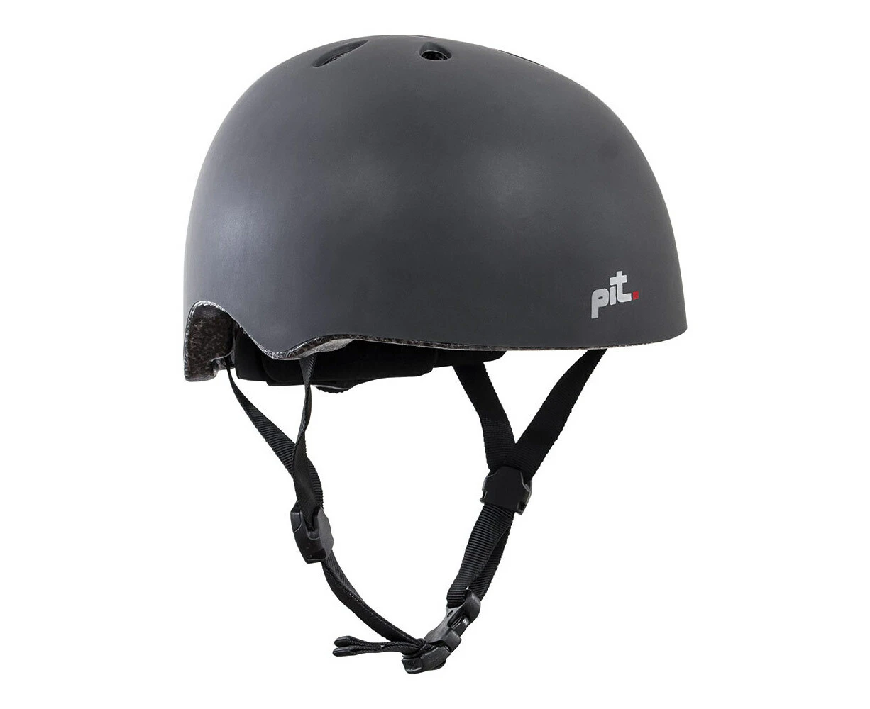 Pit Bicycle/Bike Inlaid Strap Helmet X-Small 50-54cm Adult/Kids Head Matt Black