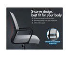 ALFORDSON Mesh Office Chair Executive Computer Seat Gaming Study Work Black & Grey