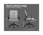 ALFORDSON Mesh Office Chair Executive Computer Seat Gaming Study Work Black & Grey