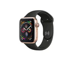 Apple Watch Series 4 (Cellular) 44mm Gold Aluminium Case Black Band - Refurbished Grade B