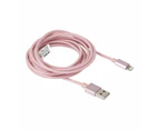 Lightning Cable, 2m Pink Rope - Anko - Pink