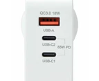 Laptop Power Delivery Charger, 65W - Anko - White
