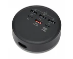45W Wall Charger 6 Port USB and USB-C - Anko - Black