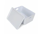 11L Smooth and Shiny Plastic Tub, White - Anko