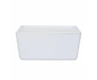 11L Smooth and Shiny Plastic Tub, White - Anko