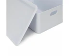 11L Smooth and Shiny Plastic Tub, White - Anko