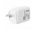 30W Wall Charger USB & USB-C - Anko - White