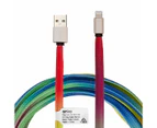 Lightning Cable, 2m Rainbow Rope - Anko