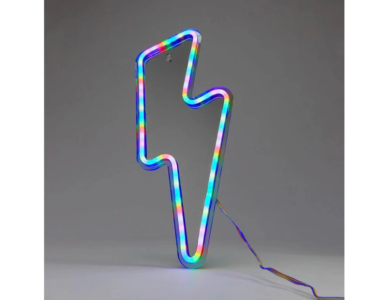 Led Neon Lightning Bolt Light - Anko