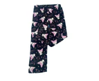 Women Hello Kitty My Melody Kuromi Kawaii Printed Soft Flannel Sleepwear Bottoms Pyjamas Pants Autumn Winter - Black