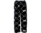 Women Autumn Winter Flannel Warm Pajamas Pyjamas Pants Cartoon Kitty Cat Trousers - D