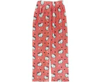 Women Ladies Hello Kitty Printed Warm Flannel Pajama Bottoms Lounge Pants Trousers Nightwear - E