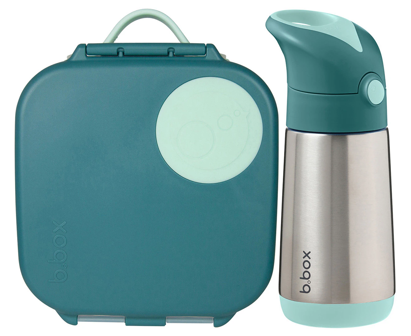 b.box Kids' Mini Lunchbox & Insulated Drink Bottle - Emerald Forest