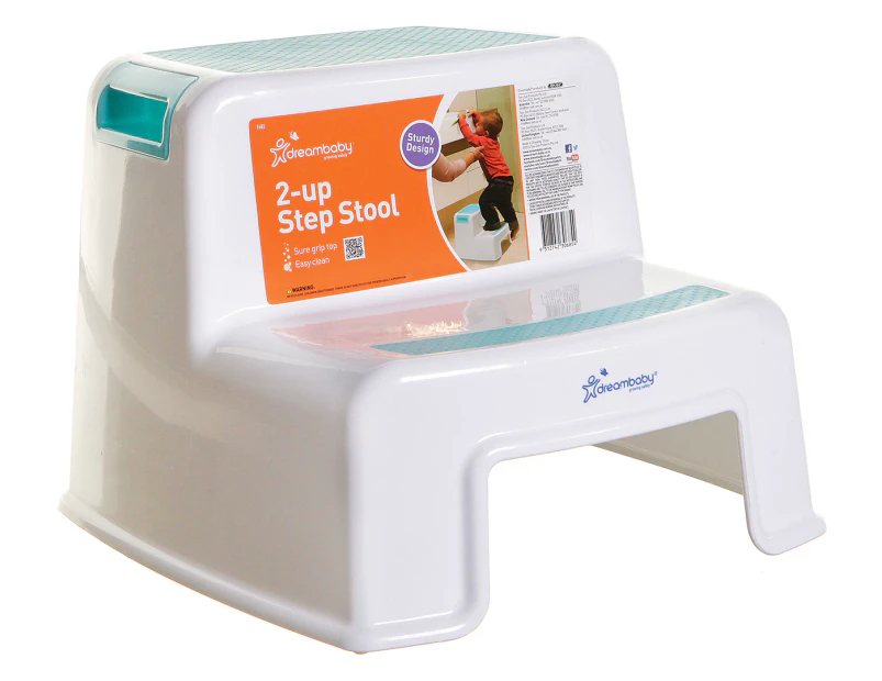 Dreambaby 2-Up Step Stool - Aqua/White