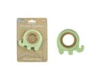 2x Koala Dream Silicone/Wooden Elephant Baby/Toddler Chew Teether Toy Green 4m+
