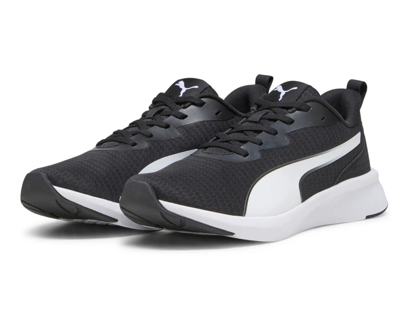 Puma Unisex Flyer Lite Running Shoes - Black/White