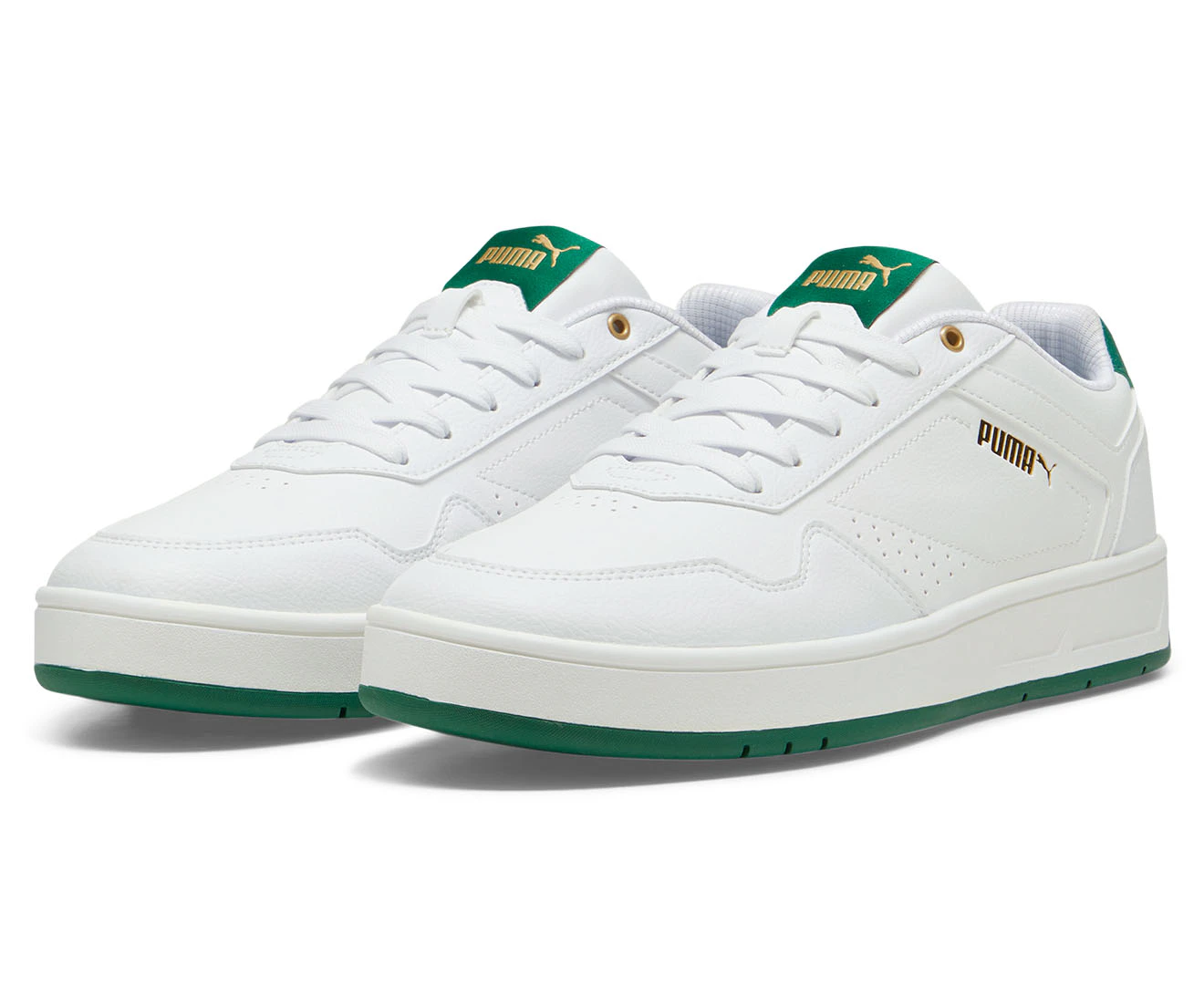 Puma Unisex Court Classic Sneakers - White/Vine/Gold