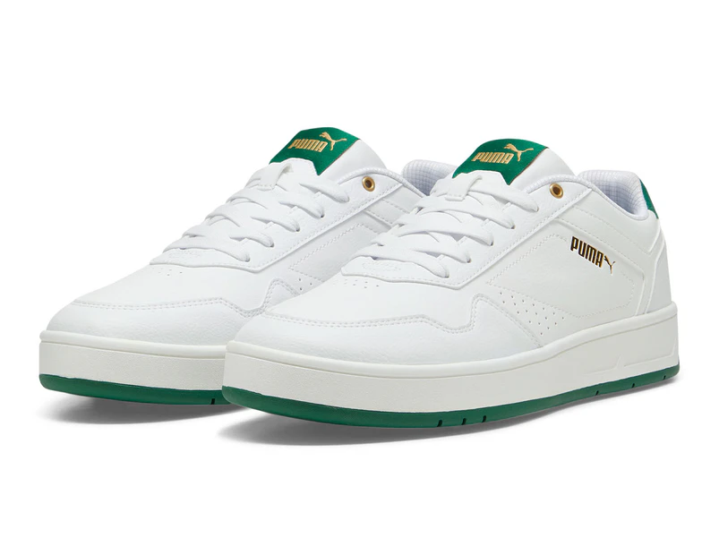 Puma Unisex Court Classic Sneakers - White/Vine/Gold