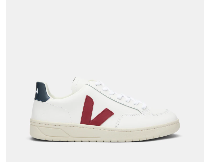 Veja Unisex V-12 Sneakers - Extra White/Marsala/Nautico