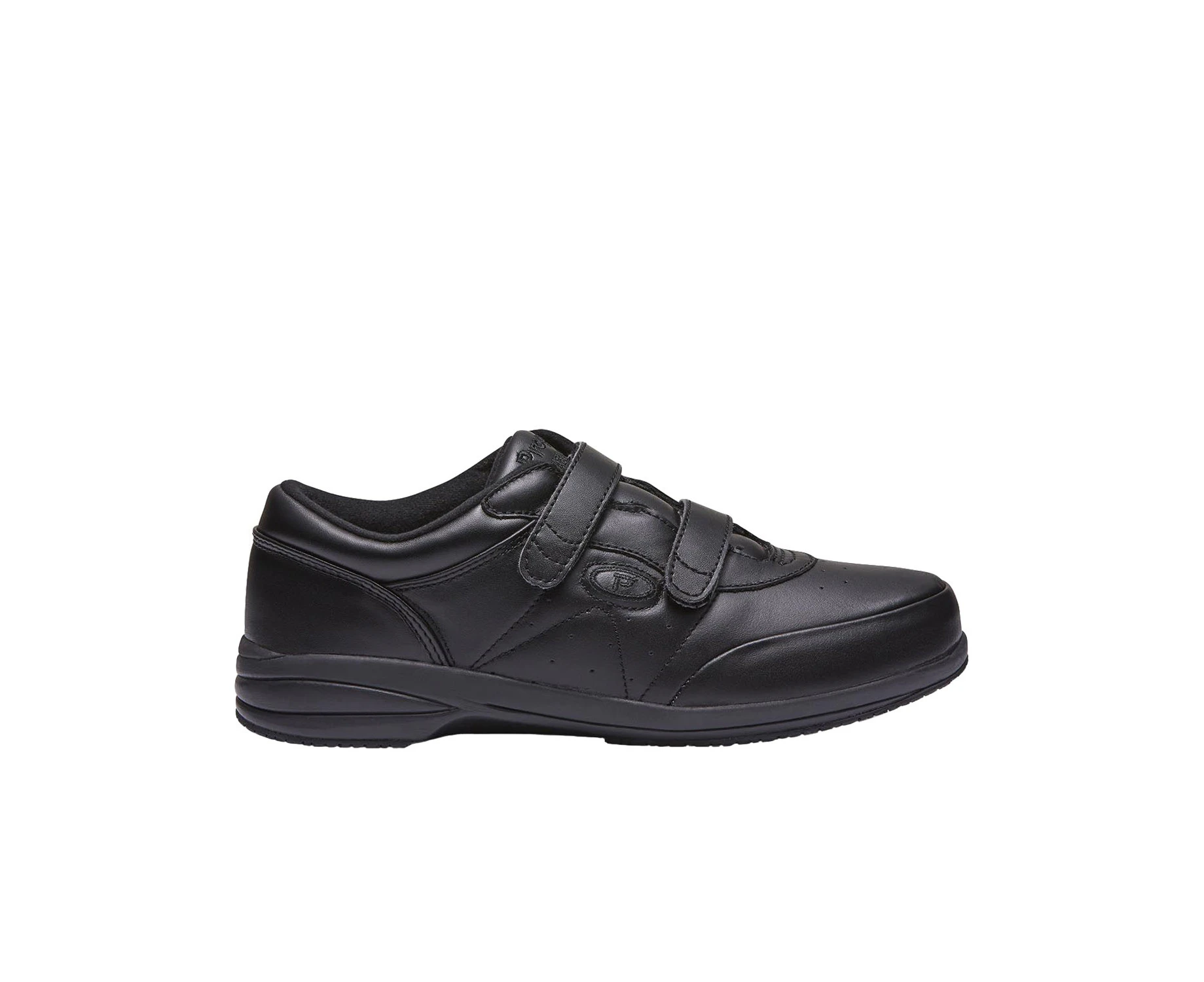 Propet Easy Walker Ladies Casual Leather Upper Wide Fit Hook and Loop Lightweight - Black