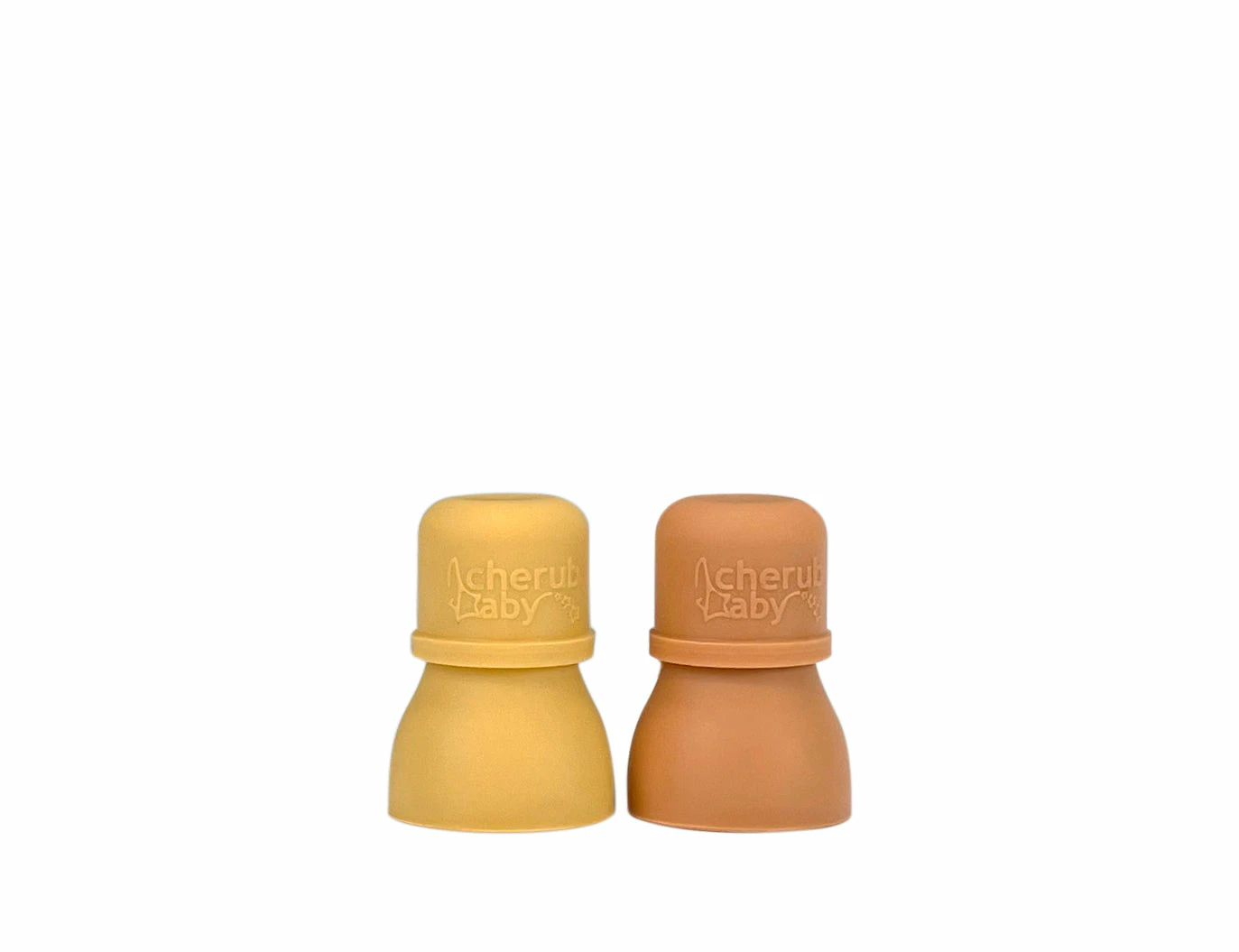 Silicone Baby Food Pouch Soft Spouts 2PK - Mimosa/ Caramel