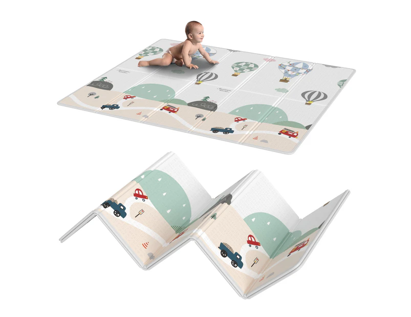 Baby Play Mat Anti Slip Crawling Mat Foldable Foam Play Mat for Floor Waterproof Reversible Playmat for Babies and Toddlers BPA Free