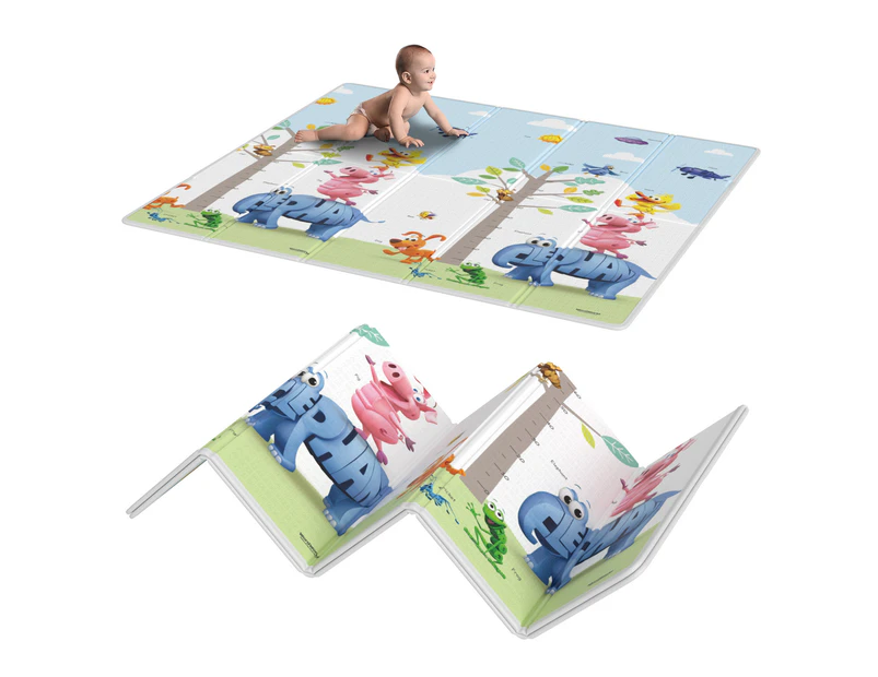 Baby Play Mat Anti Slip Crawling Mat Foldable Foam Play Mat for Floor Waterproof Reversible Playmat BPA Free for Babies and Toddlers