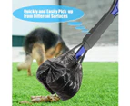 12 x QUICK RELEASE POOPER SCOOPER Long Handle Easy Use Scoop for Dogs Poop Grass Waste Pickup Hygienic Portable Garden Cleanup No Bending Required