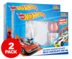 2 x Hot Wheels Melamine Breakfast Set w/ Milk Chocolate Egg 40g