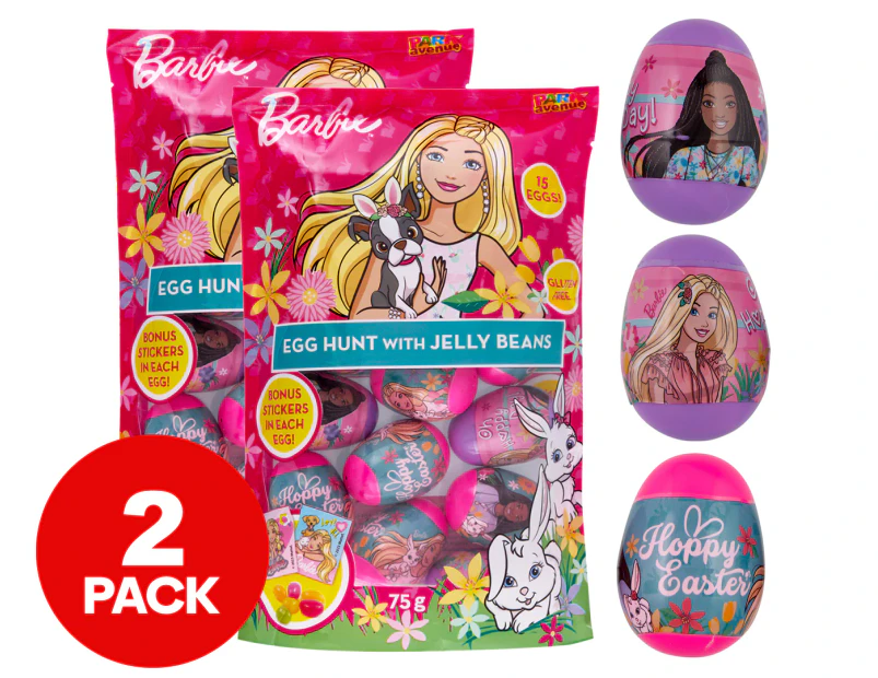 2 x 15pk Barbie Easter Hunt Eggs w/ Jelly Beans