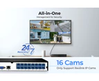 Reolink 16 Channel 4TB Network Video Recorder for Security Camera System RLN16-410