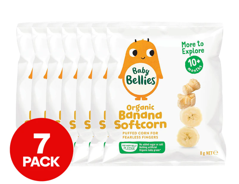 Baby Bellies Organic Softcorn Banana 8g 7pk