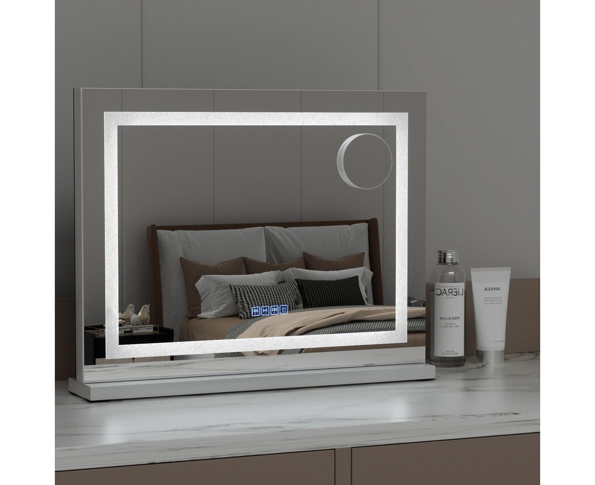 Embellir Bluetooth Makeup Mirror 58x46cm Hollywood Vanity with LED Light Crystal