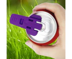 2Pcs Beer Can Opener Ergonomic Labor-saving Protect Your Nail Home Restaurant Manual Beer Soda Can Opener Bar Accessories - Purple