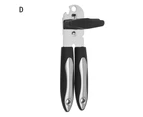 Can Opener Anti-slip Grip Comfortable Handle Rust-Proof Anti-deform Labor-saving Hanging Storage 3 in 1 Bottle Opener Kitchen Gadget - D