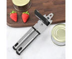 Can Opener Anti-slip Grip Comfortable Handle Rust-Proof Anti-deform Labor-saving Hanging Storage 3 in 1 Bottle Opener Kitchen Gadget - B