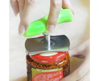 Can Opener Convenient Ergonomic Handle Adjustable Kitchen Manual Canned Fish Lid Opener Cooking Tool Kitchen Gadget - Green