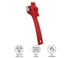 Can Opener Side Opening Manual Opener Ergonomic Handle Stainless Steel Lid Opener for Home Kitchen Bar - Red