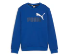 Puma Boys' Essentials 2-Colour Big Logo Crew Sweatshirt - Cobalt Glaze