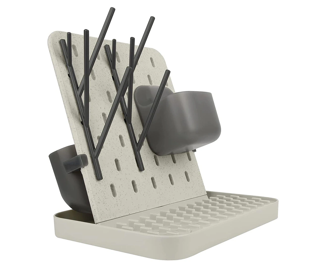 Boon Groove Bottle Drying Rack - Grey